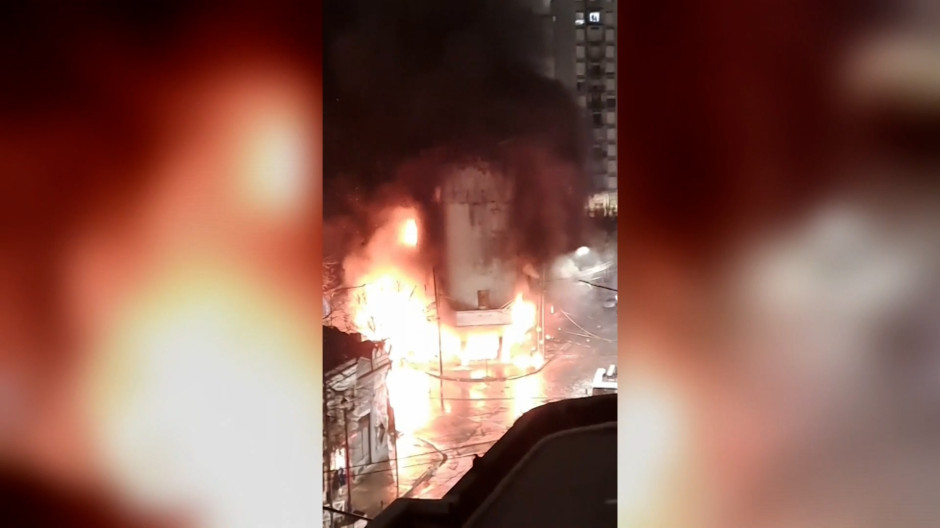 Incendio en la ciudad argentina de La Plata