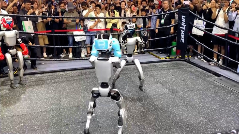 Pelea de robots en la feria tecnológica de China
