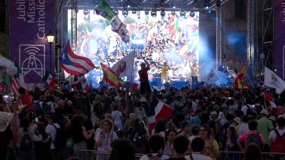 Festival en la plaza del Resurgimiento de Roma