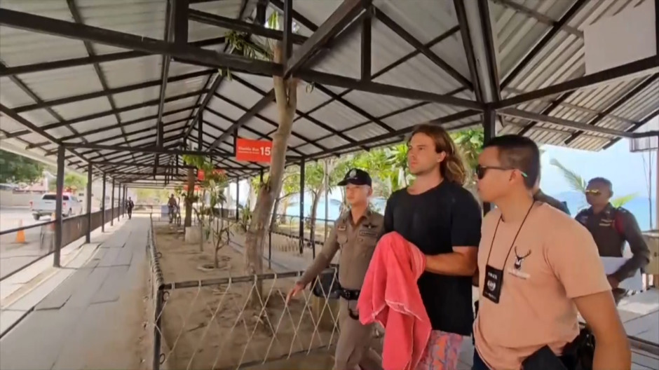 Daniel Sáncho tras su detención