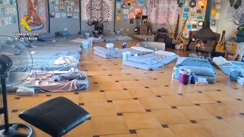 Instalaciones de la secta desmantelada en Alicante que anunciaba un retiro espiritual con consumo de drogas