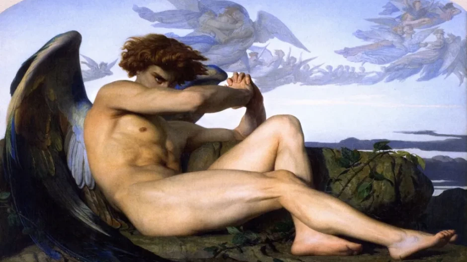 "El ángel caído"  de Alexandre Cabanel, 1847.