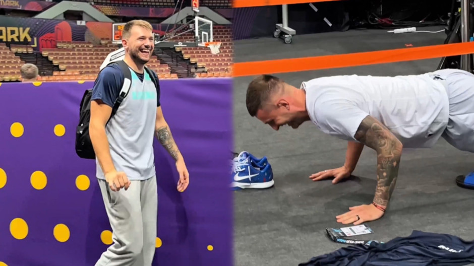 Las consecuencias de apostar en contra de Luka Doncic: canasta imposible y 50 flexiones como castigo