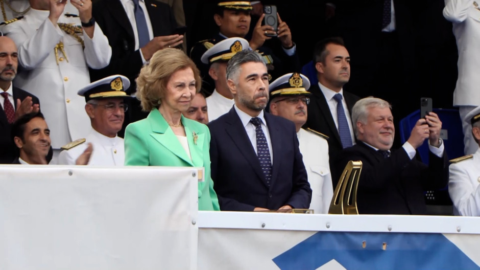 La reina Sofía amadrina la botadura de la fragata Bonifaz Astillero de Navantia Ferrol
