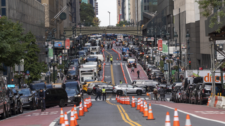 Calle de Nueva York cortada por la ONU