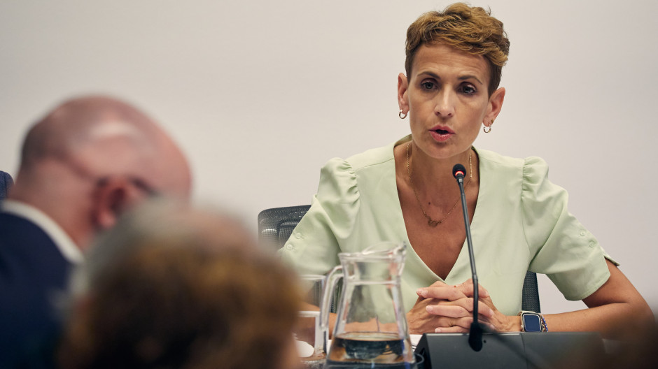 La presidenta del Gobierno de la Comunidad Foral de Navarra, María Chivite