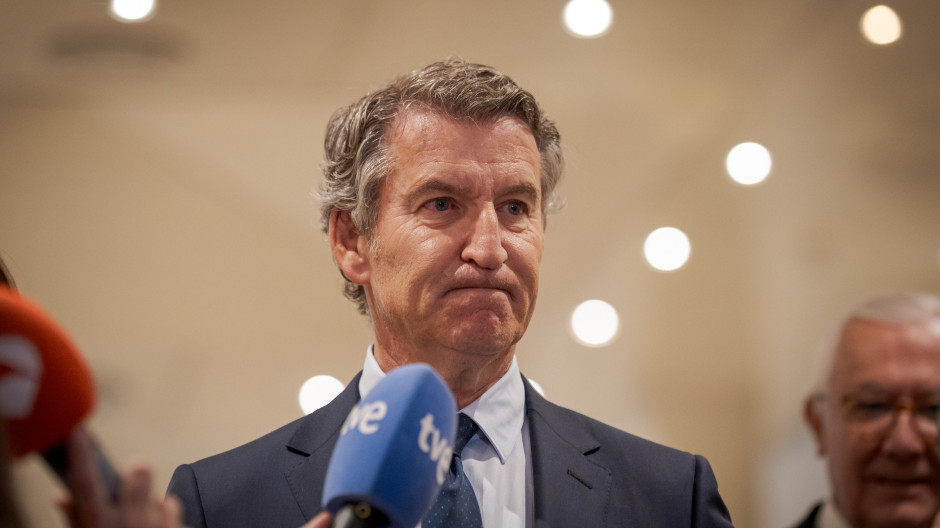 El presidente del PP, Alberto Núñez Feijóo
