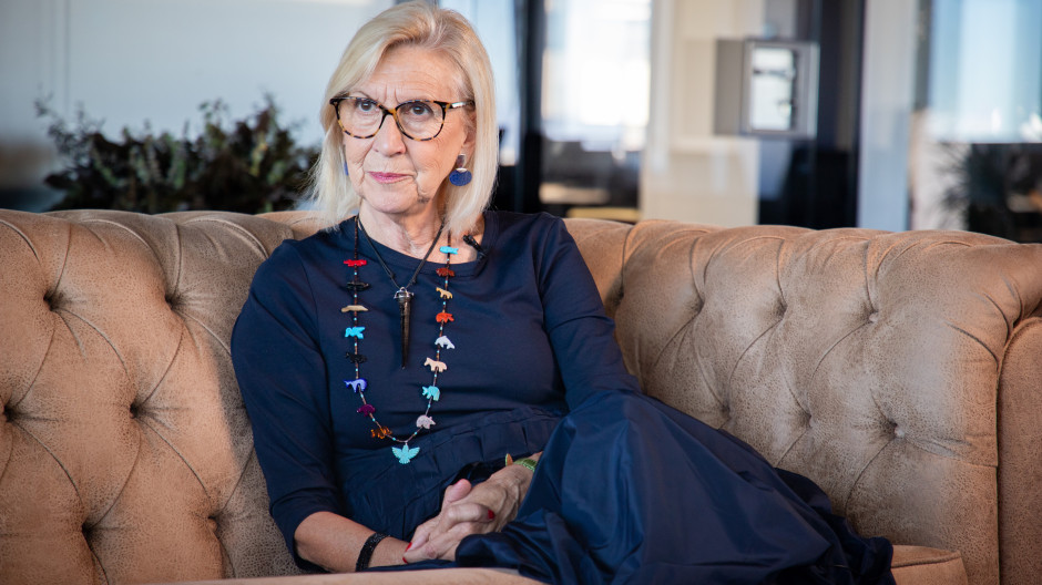 Rosa Díez, durante su entrevista en El Debate