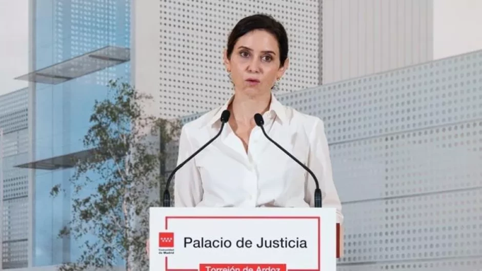 La presidenta de la Comunidad de Madrid, Isabel Díaz Ayuso, inaugura el Palacio de Justicia de Torrejón