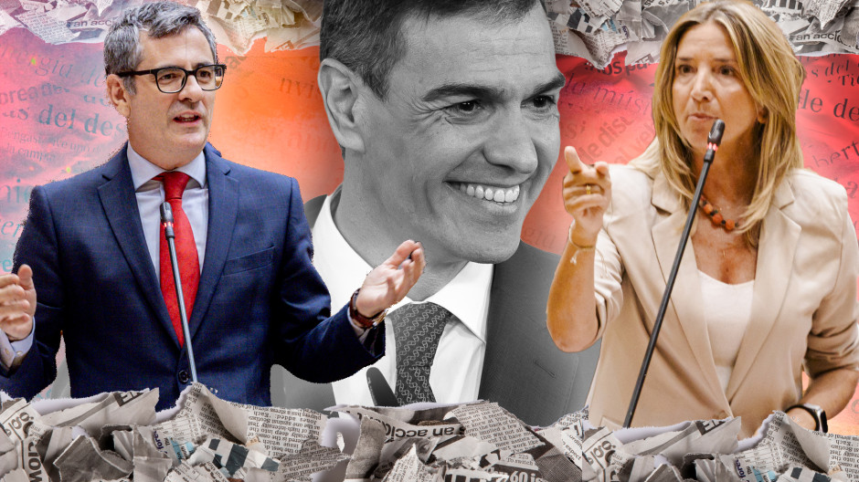 Fotomontaje de Bolaños, Sánchez y Alicia García