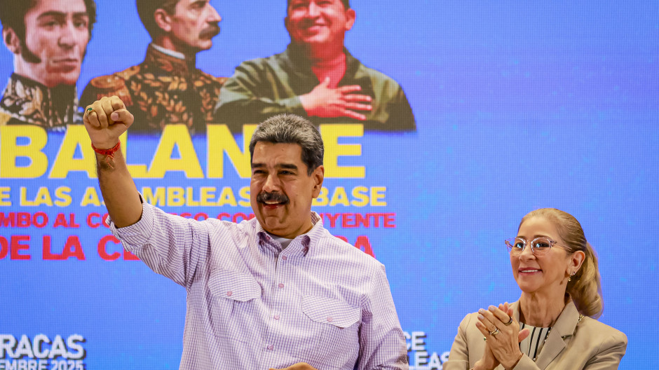 Nicolas Maduro en uno de sus actos