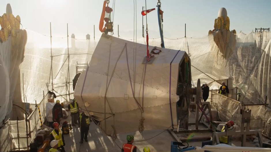 Imagen del primer brazo de la cruz de la torre de Jesucristo