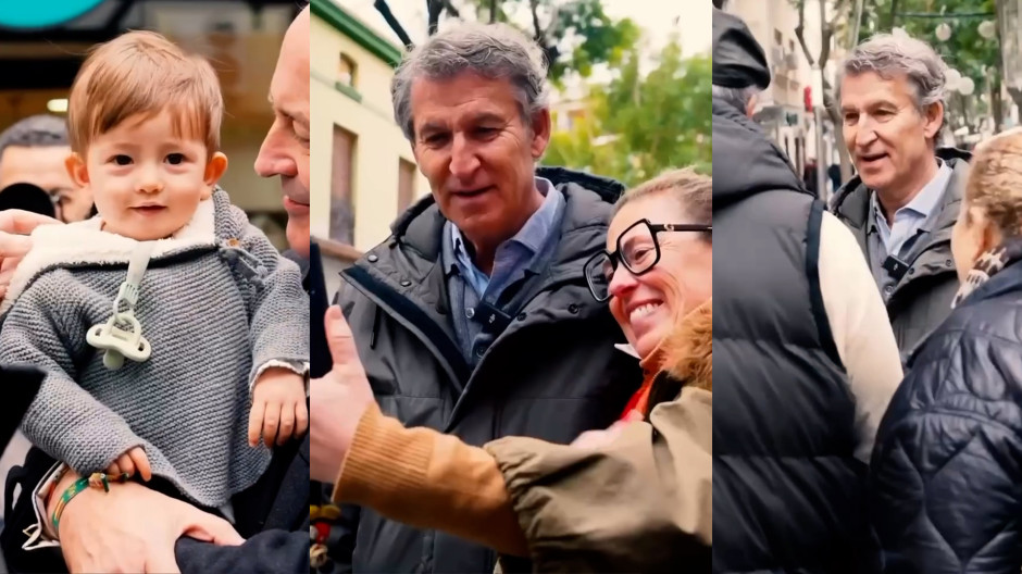 Fotogramas del vídeo publicado en las redes del Partido Popular