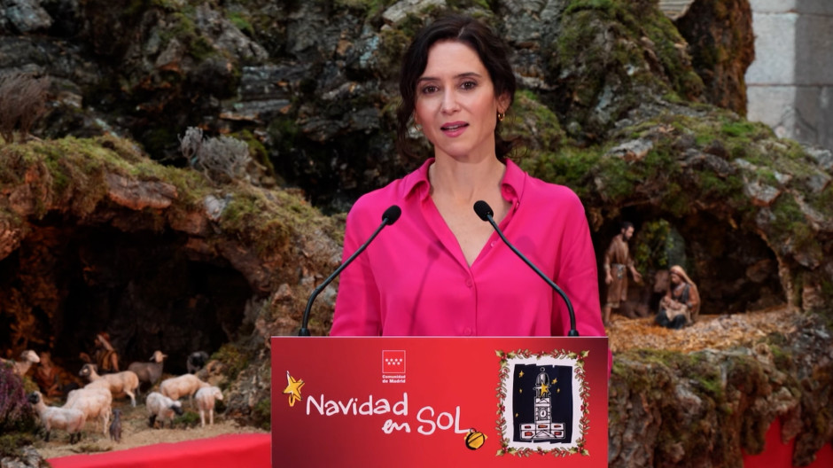 Ayuso, durante su discurso de Navidad
