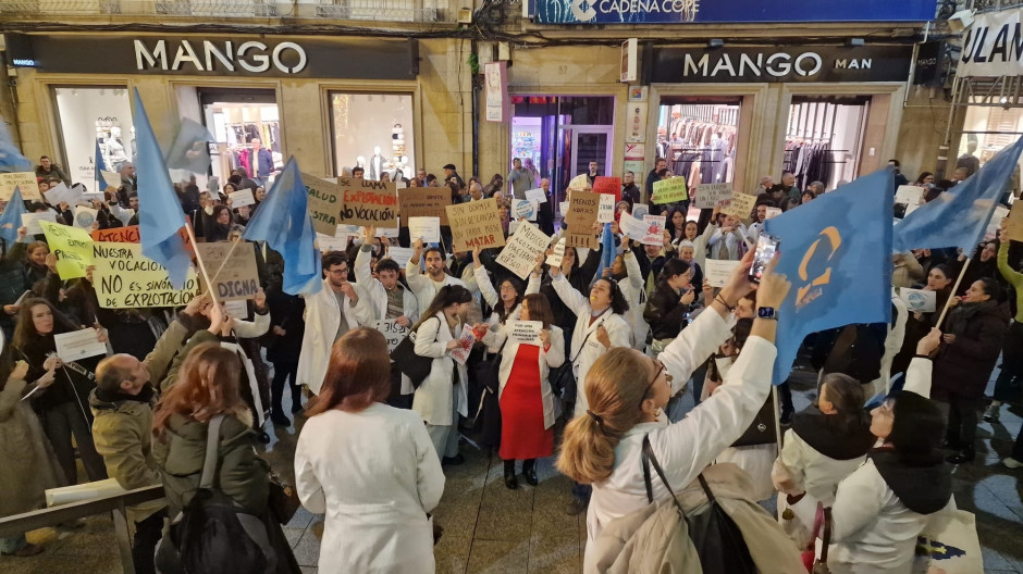 Protestas de médicos en Vigo