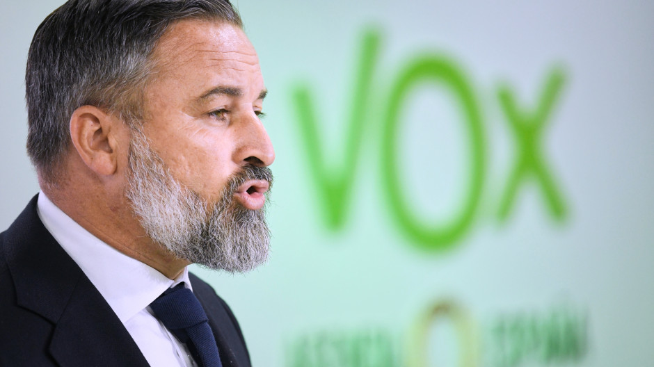 El líder de Vox, Santiago Abascal