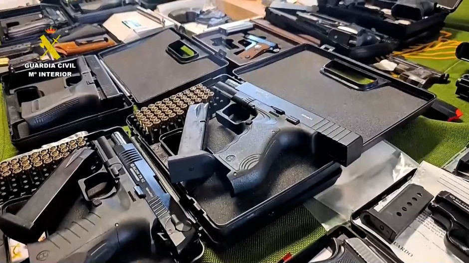 Armas requisadas por las autoridades