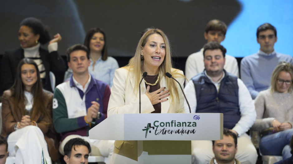 La presidenta de la Junta de Extremadura, María Guardiola
