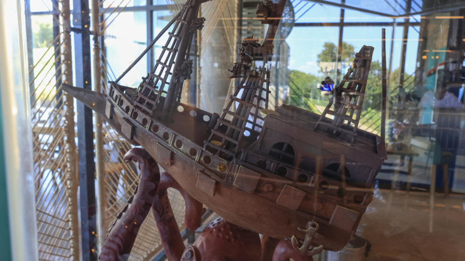 Réplica en chocolate del galeón español San José