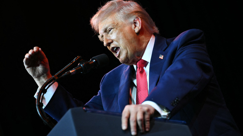 El presidente de Estados Unidos, Donald Trump, durante un discurso en el Kennedy Center, Washington