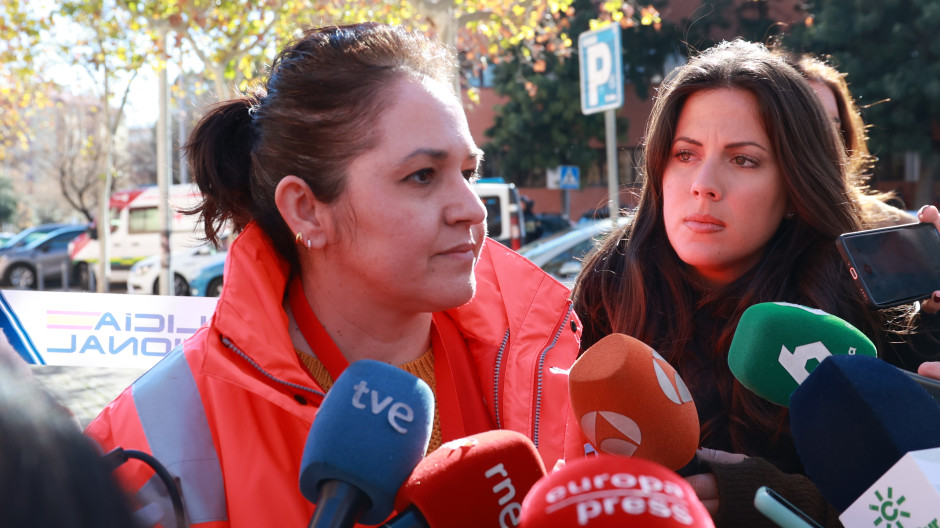 Declaraciones a medios de la portavoz y psicóloga de la Cruz Roja, Carmen Torrico