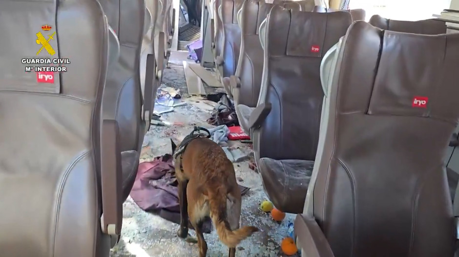 Así trabaja el Servicio Cinológico de la Guardia Civil en los trenes de Adamuz