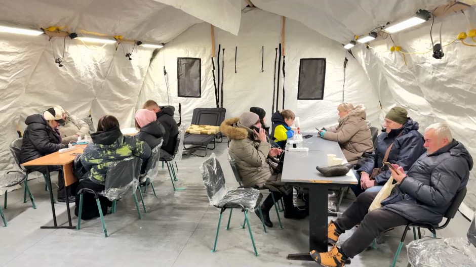 Refugio de emergencia en Kiev