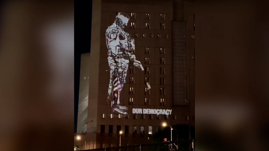 El edificio del ICE en Los Ángeles