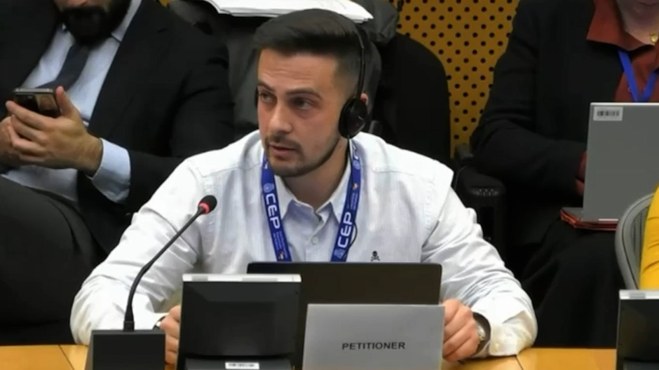 El representante de la Confederación Española de Policía (CEP), David Gutiérrez