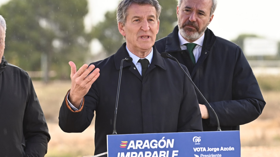 Feijóo y Azcón en rueda de prensa