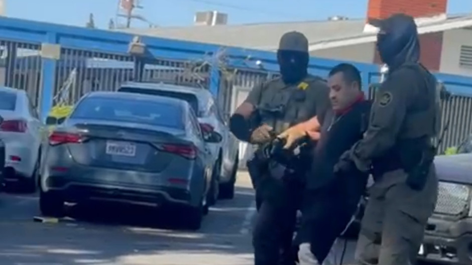 Momento del arresto del ciudadano mexicano