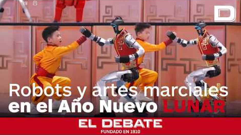 Robots y artes marciales en el Año Nuevo Lunar en China