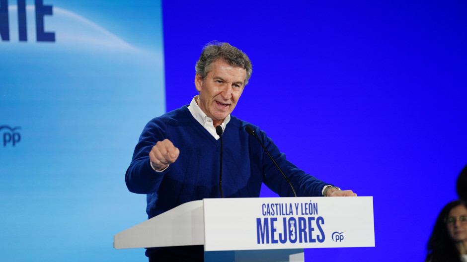 El presidente del Partido Popular, Alberto Núñez Feijóo