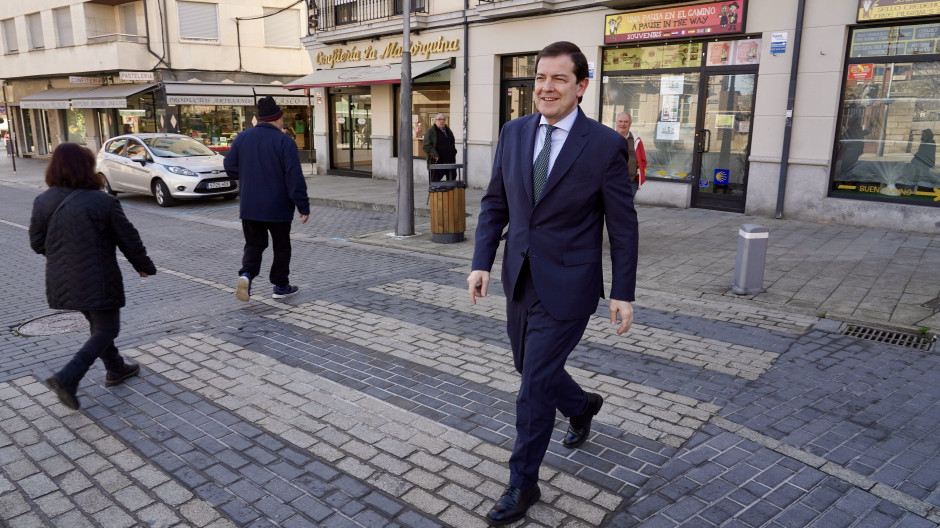 Mañueco, hace unos días, en Astorga (León)