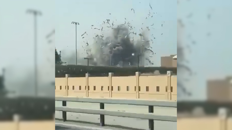 Impacto de misil iraní en Baréin