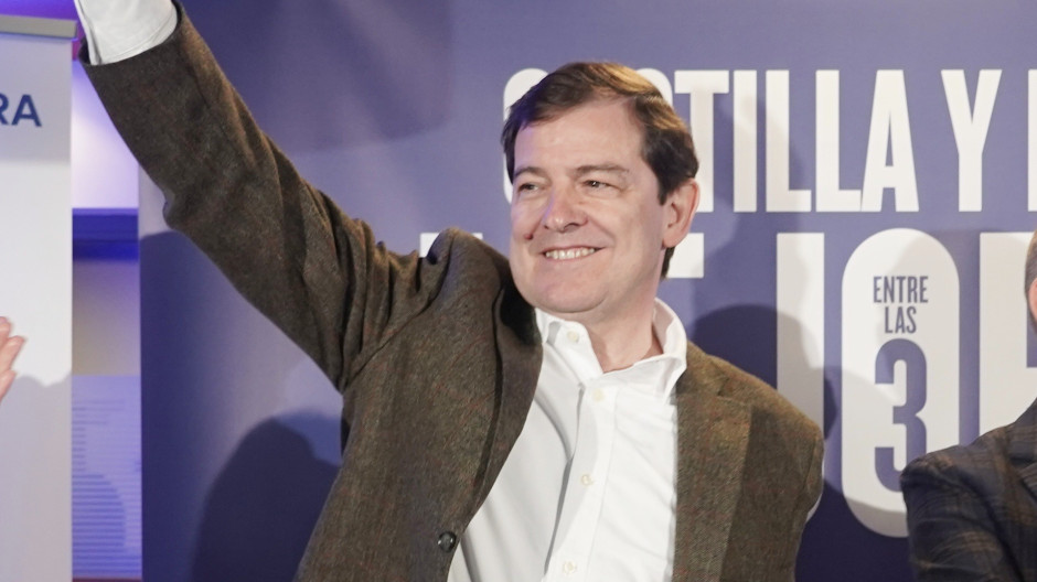 El presidente de la Junta de Castilla y León y candidato del Partido Popular a la reelección, Alfonso Fernández Mañueco