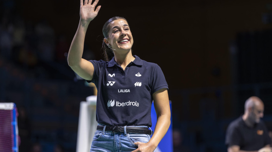 Carolina Marín recibe un homenaje en el marco de los Campeonatos de Europa de bádminton