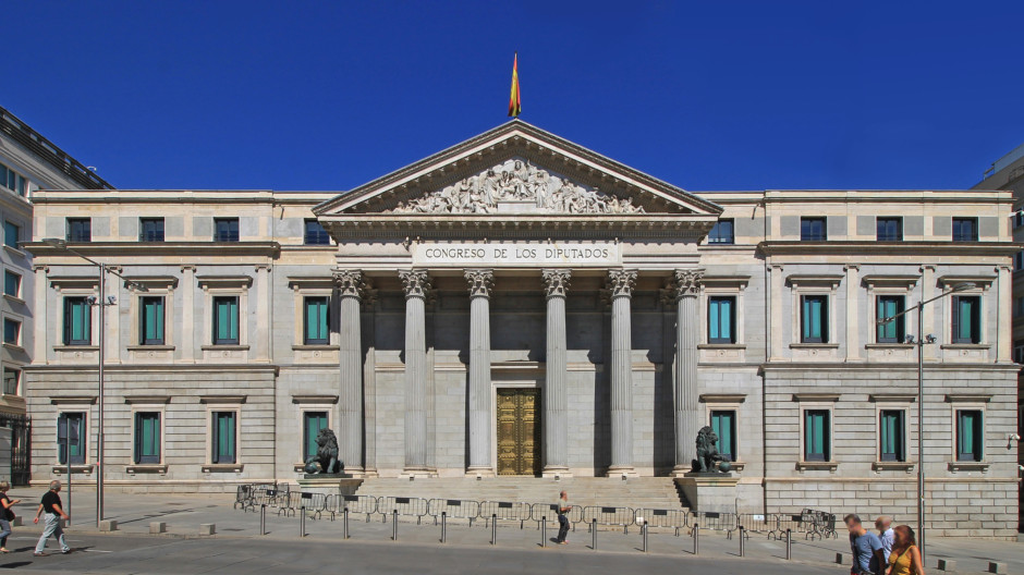 Fachada del Congreso de los Diputados