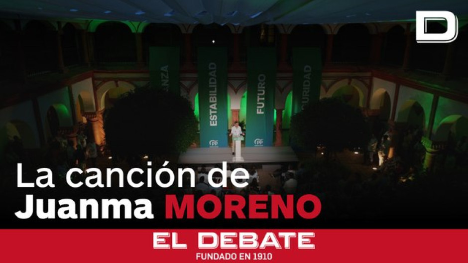 Juanma Moreno durante un mitin del PP de Andalucía