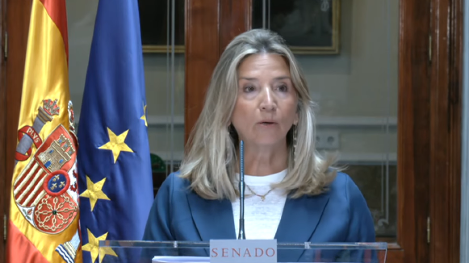 Alicia García comparece en rueda de prensa en el Senado, en directo