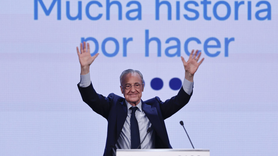 Acto de final de campaña de Florentino Pérez antes de las elecciones del Real Madrid, en directo