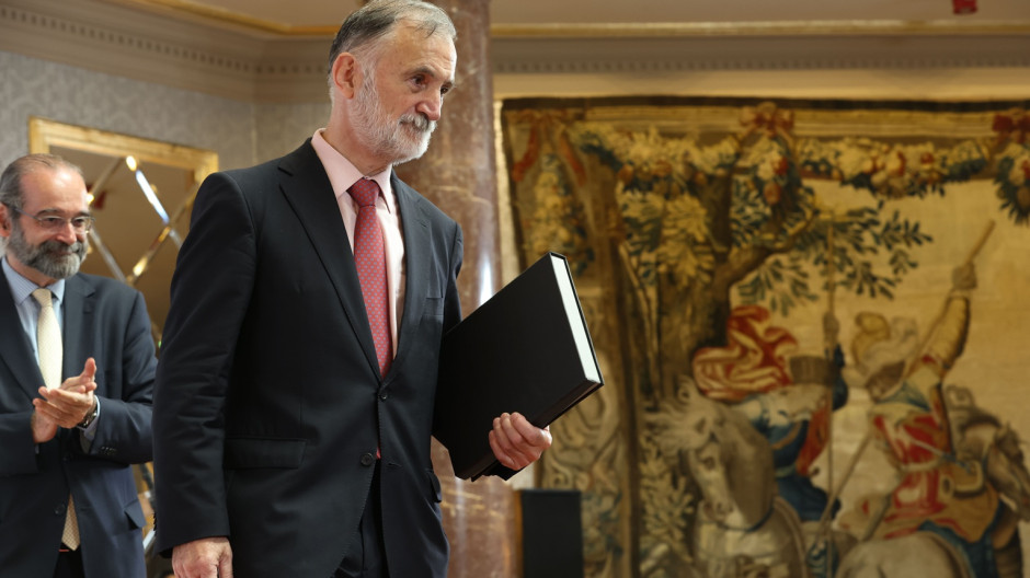 Juan Rodríguez Garat, tras recoger el galardón