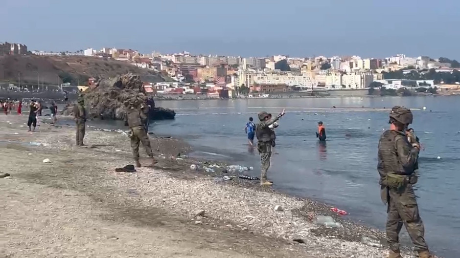 Imagen de la frontera de Ceuta con Marruecos