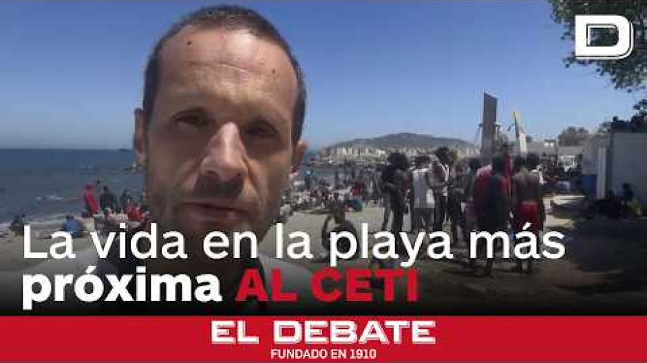 La vida en la playa más próxima al CETI: «La situación es tranquila excepto cuando se reparte comida»
