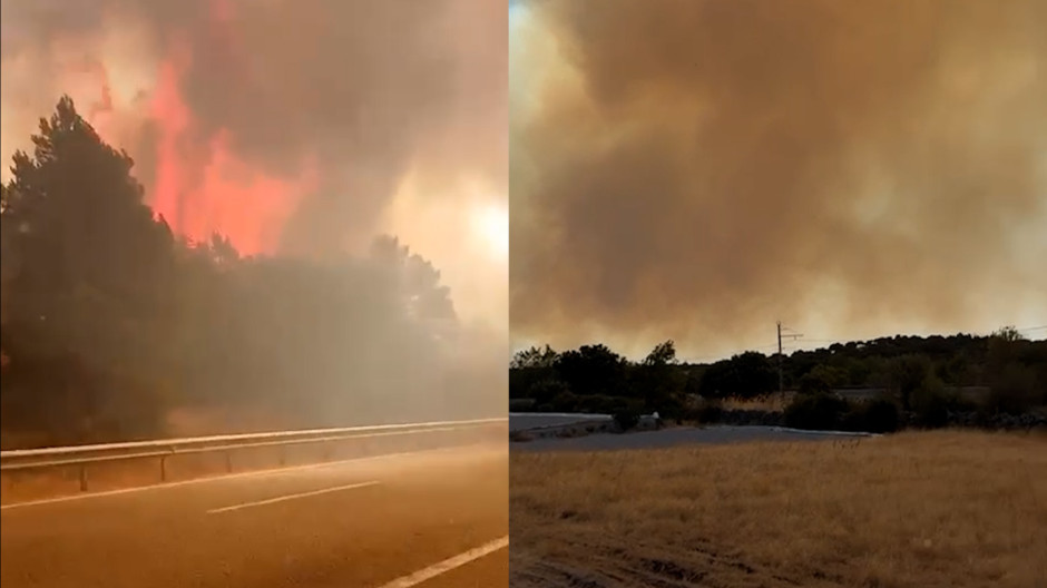 La Junta eleva a nivel 2 el incendio declarado en Navas de San Antonio, Segovia
