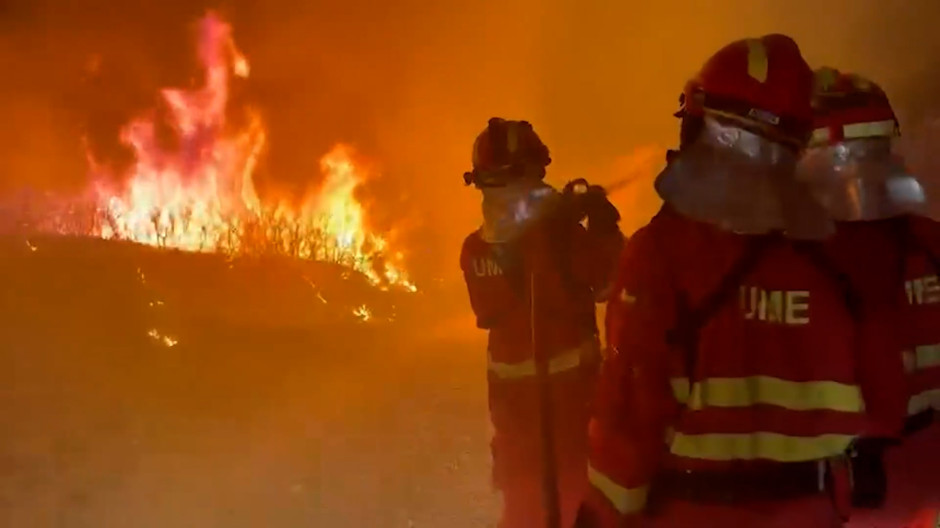 La UME despliega el Segundo Batallón de Intervención en el incendio de Niebla