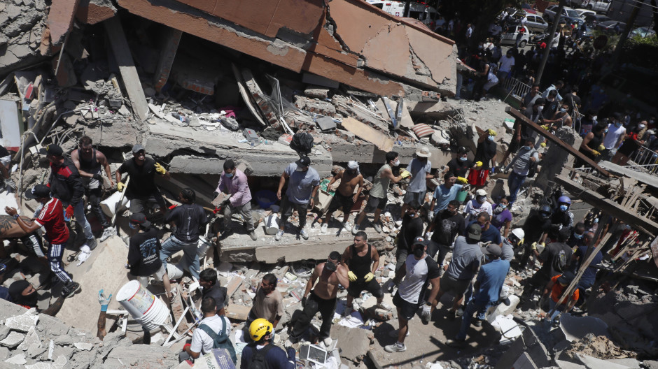 Imagen de una zona dañada por el terremoto de Colombia