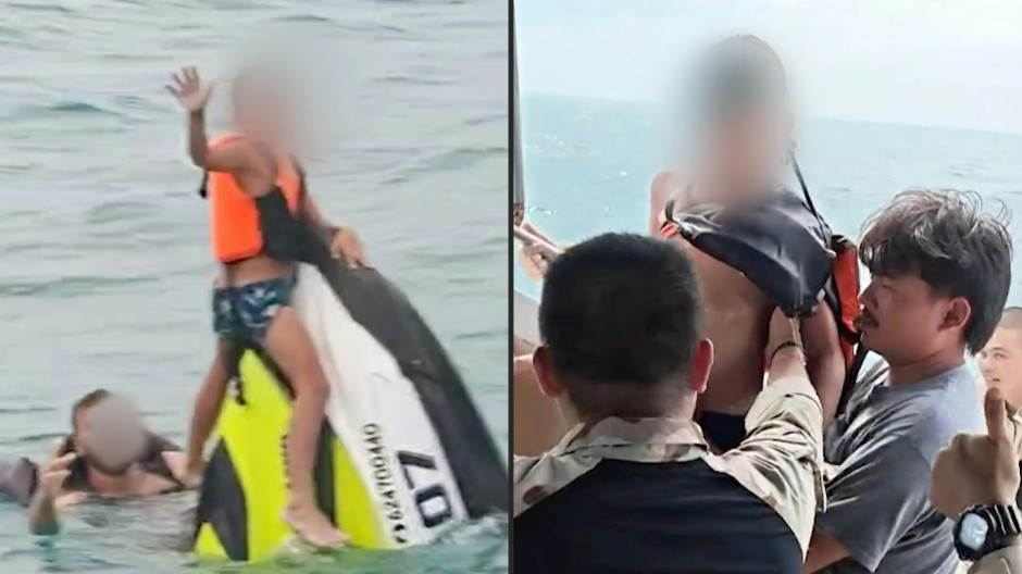 Rescatan a una familia francesa tras pasar más de 16 horas a la deriva en Tailandia