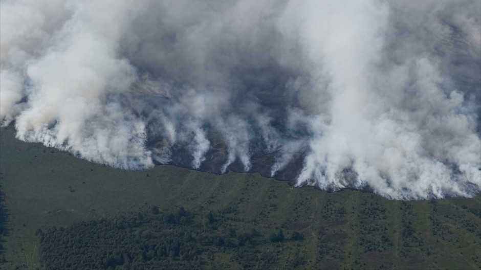 Las impactantes imágenes aéreas que muestran la magnitud de un incendio forestal en Bélgica