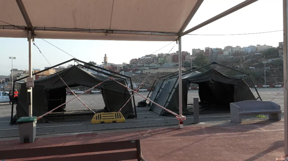 Así es el campamento que el Gobierno prepara en Ceuta para acoger 1.500 inmigrantes